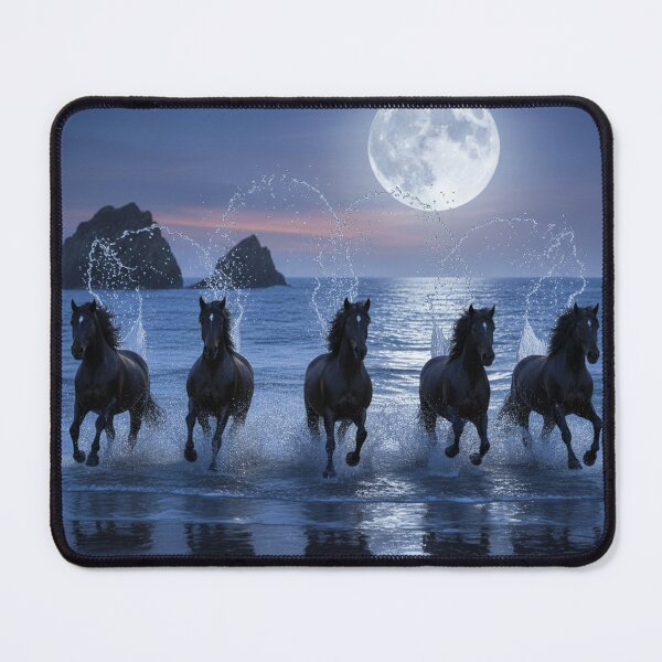 Item preview, Majestic Horses Running on The Beach at Night designed and sold by MJMVisuals.