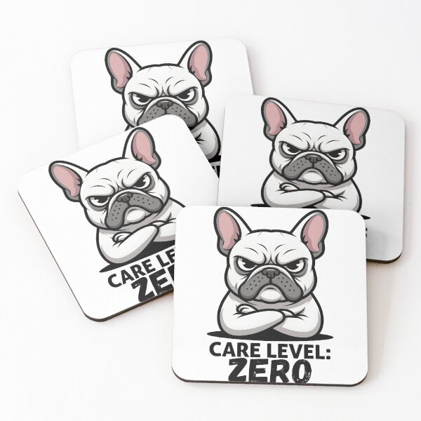 Item preview, Care Level Zero Grumpy French Bulldog designed and sold by TshirtsOnline-.