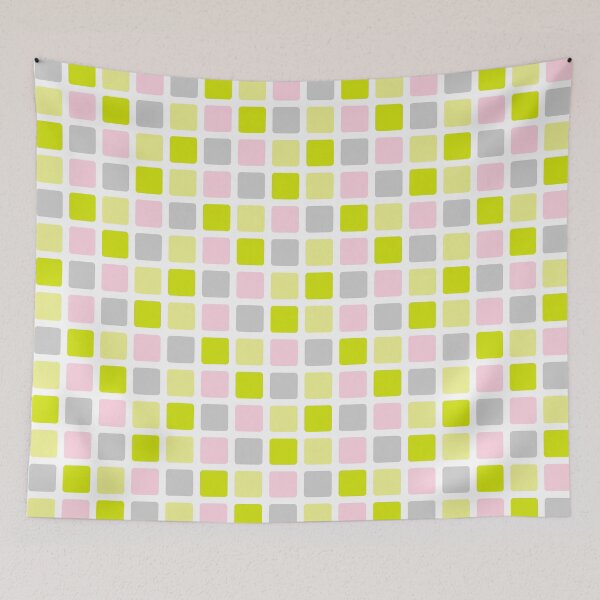 Item preview, Pink, green & gray mosaic designed and sold by Mint + Midnight.