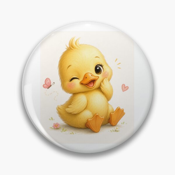 Item preview, Sweet Baby Duckling Sitting With Butterfly Heart designed and sold by Hafcishop.