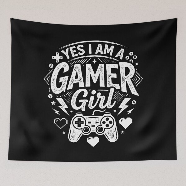 Item preview, yes I Am A Gamer Girl and i am proud Funny Gaming Girl Power designed and sold by YarsEingr.
