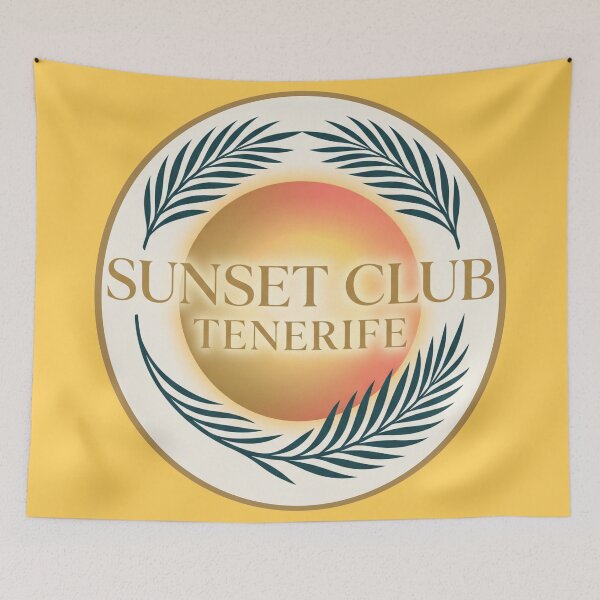Item preview, Sunset Club Tenerife Canary Islands– Golden Hour Beach Vibes  designed and sold by ArtsyExplorer.