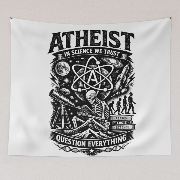 Item preview, Atheist In Science We Trust Question Everything designed and sold by Owcomm.