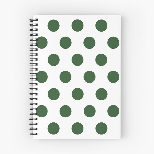 Item preview, Large  PINE GREEN and WHITE POLKA DOTS designed and sold by RachelMacht.