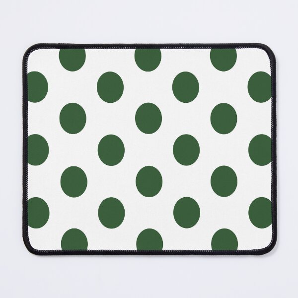 Item preview, Large  PINE GREEN and WHITE POLKA DOTS designed and sold by RachelMacht.