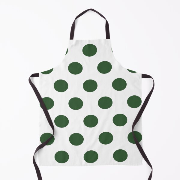 Item preview, Large PINE GREEN and WHITE POLKA DOTS designed and sold by RachelMacht.