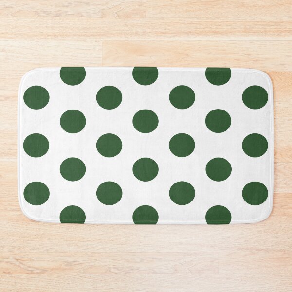 Item preview, Large  PINE GREEN and WHITE POLKA DOTS designed and sold by RachelMacht.