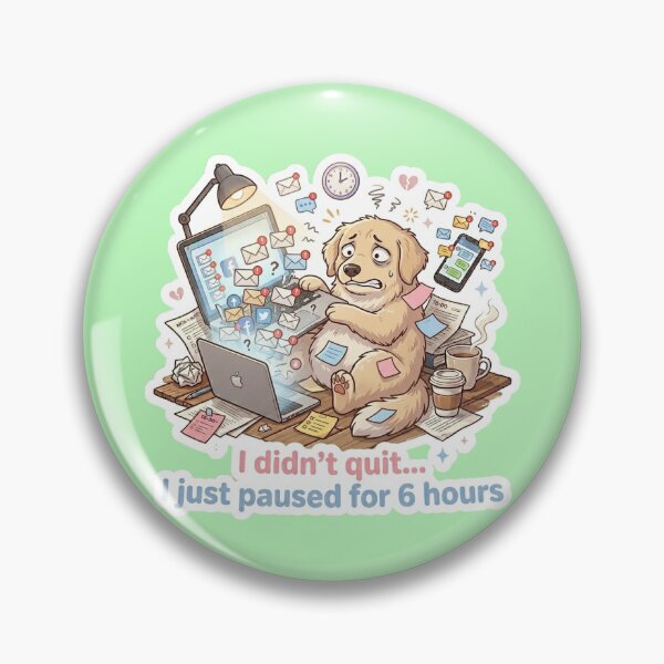 Item preview, TITLE: Email Overload Freelance Dog – Work Stress Anxiety Sticker designed and sold by wildbest.