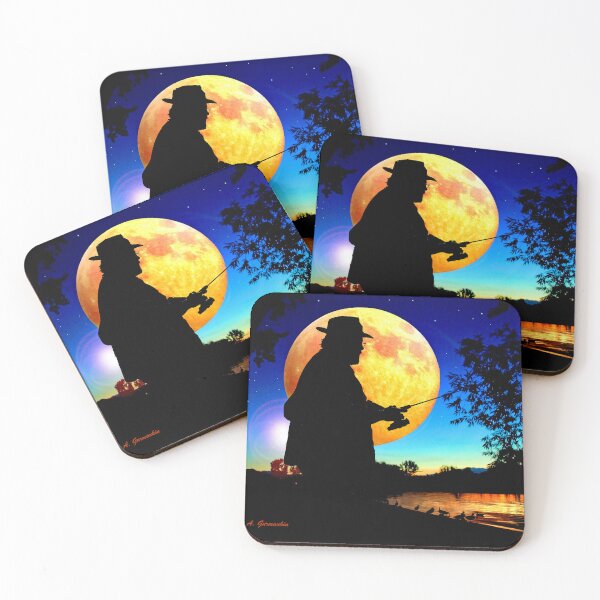 Item preview, Silhouette of a Moonlight Fisherman designed and sold by AMacGPhilly.