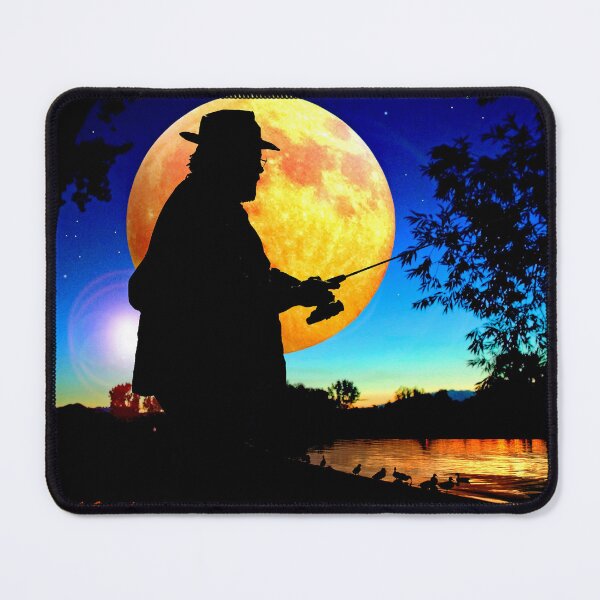 Item preview, Silhouette of a Moonlight Fisherman designed and sold by AMacGPhilly.