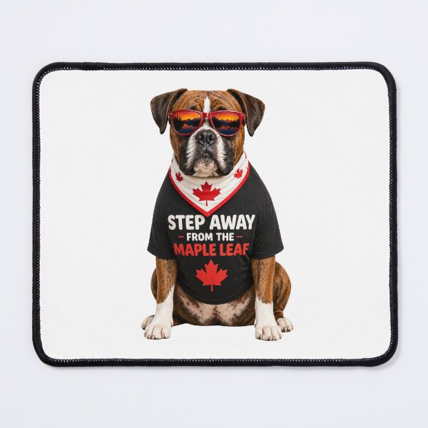 Item preview, Funny Canadian Dog "Step Away From the Maple Leaf" designed and sold by cheekydezign.