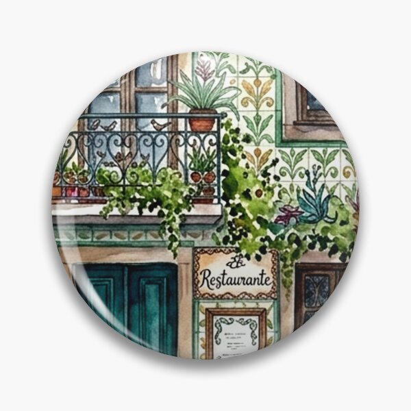 Item preview, Traditional Portuguese Restaurant with Green Azulejo Tiles designed and sold by posteriocrew.