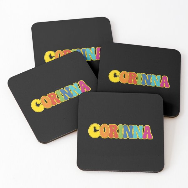 Item preview, ❤️ Corinna Personalized Name Wavy Retro Shirt, Coffee Mug, Sticker Gift designed and sold by HelixPedia.