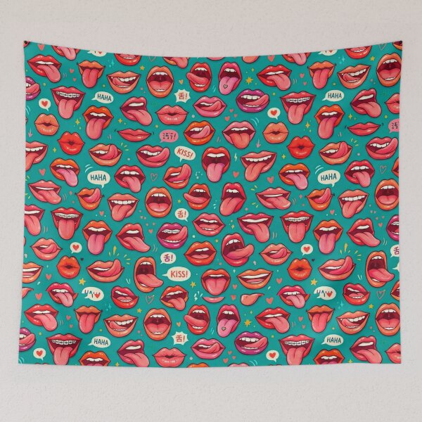 Item preview, Pop Mouths: Expressive Lips Pattern designed and sold by edstorebeaches.