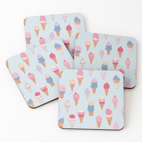 Item preview, Sweet Ice Cream Cones Pattern Dessert Lover Design designed and sold by NicolasGlowArt.