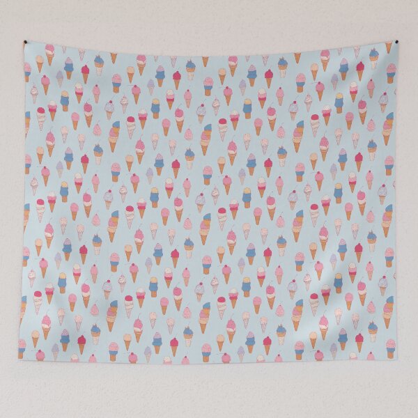 Item preview, Sweet Ice Cream Cones Pattern Dessert Lover Design designed and sold by NicolasGlowArt.