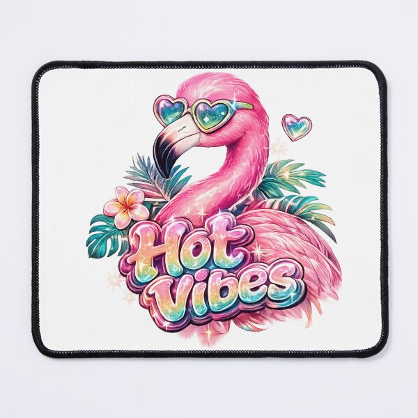 Item preview, Hot Vibes Flamingo – Retro Summer Tropical Cute Pink Flamingo Aesthetic Design designed and sold by TessAdventures.
