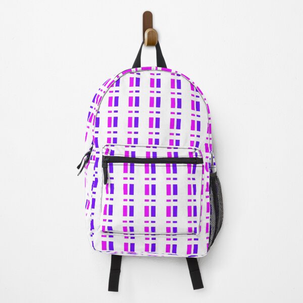 Item preview, Magenta, electric indigo & white dashed vertical designed and sold by Mint + Midnight.