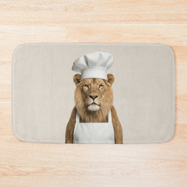 Item preview, Funny Lion Chef Realistic Animal Cooking King of the Kitchen Art designed and sold by LazyOwlStore.
