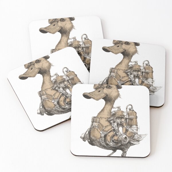 Item preview, Steampunk Duck Warrior Mechanical Gear Art designed and sold by Hafcishop.