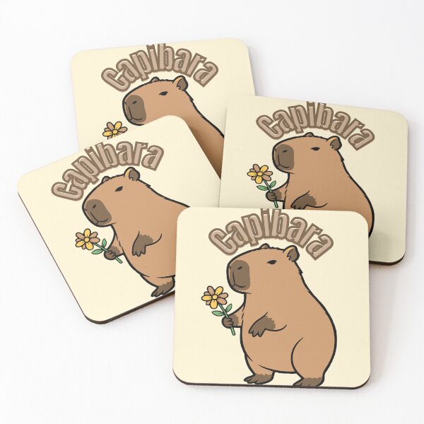 Item preview, The King of the Capybara with a flower designed and sold by BismArtStudio.