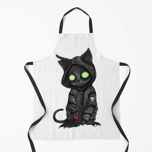 Item preview, Gothic Black Cat Hoodie Plush - Creepy Cute Glow Eyes Art designed and sold by kitastylish.