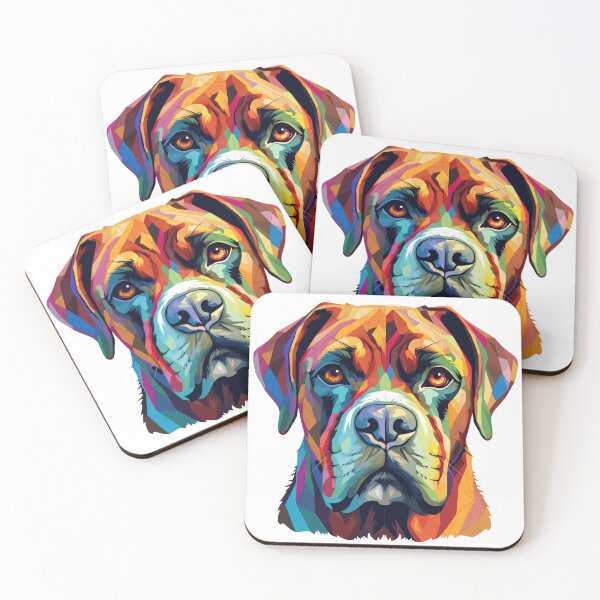 Item preview, Colorful Boxer dog designed and sold by MendaciousMina.