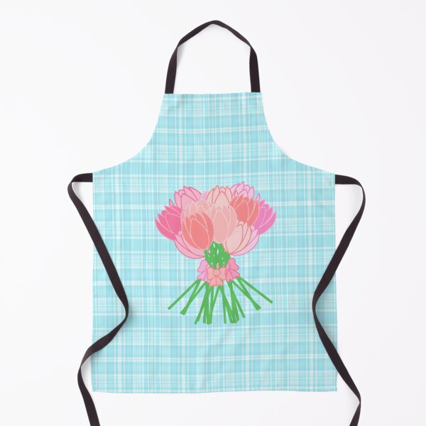 Item preview, Big Tulip Bouquet on plaid blue designed and sold by CreaTwinkles.