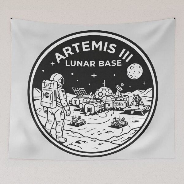 Item preview, Artemis III 004 Lunar Base Mission Patch Emblem - Artemis 3 designed and sold by KiwiRider.