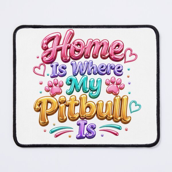 Item preview, Metallic Bubble Letters Home is where my Pitbull is designed and sold by My Pitbull Place.