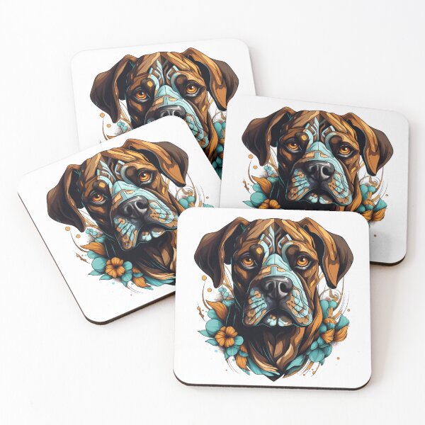 Item preview, Neo traditional art work of a Boxer dog designed and sold by MendaciousMina.