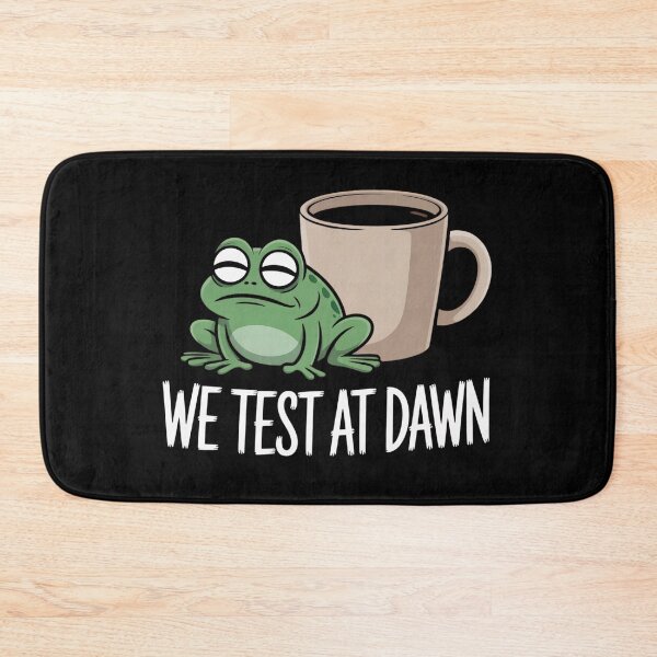 Item preview, We Test At Dawn Funny Frog Test Day | Minimalist Frog Coffee Funny School Design designed and sold by PROPera-design.