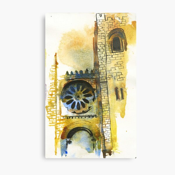 Cathedral Watercolors Metal Print