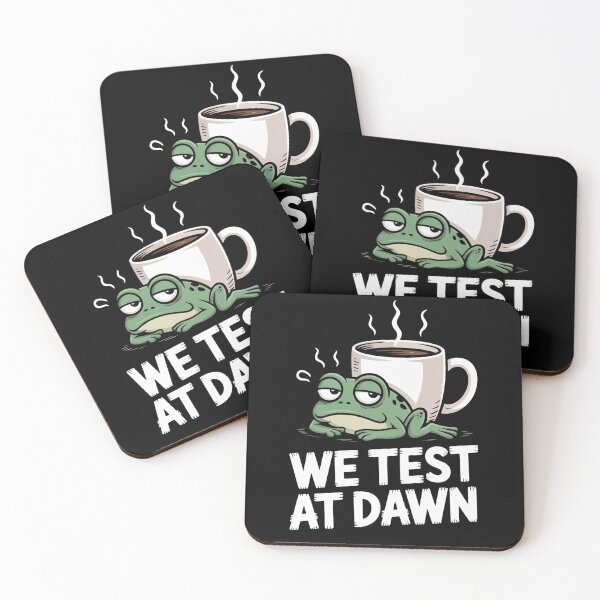 Item preview, We Test At Dawn Funny Frog Test Day | Sleepy Frog Coffee designed and sold by PROPera-design.