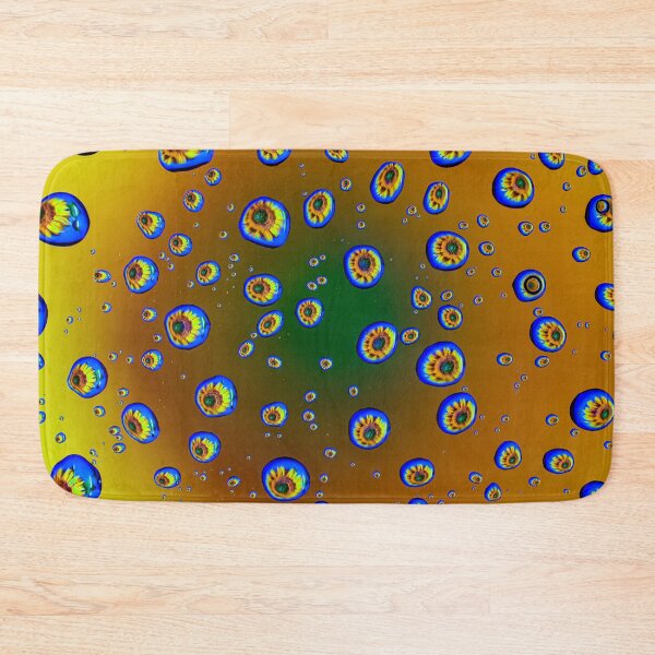 Item preview, Golden Sunflower Drops - Abstract Yellow Floral Water Droplets Macro designed and sold by AbulailArt.