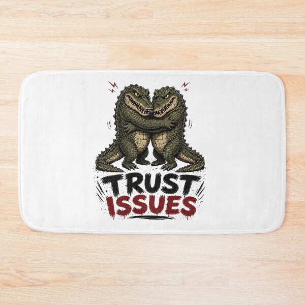 Item preview, Trust Issues Grumpy Crocodile Illustration designed and sold by LOLKart.
