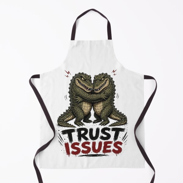 Item preview, Trust Issues Grumpy Crocodile Illustration designed and sold by LOLKart.
