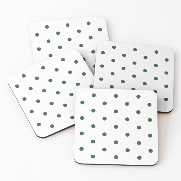 Item preview, Small PINE GREEN and WHITE POLKA DOTS designed and sold by RachelMacht.