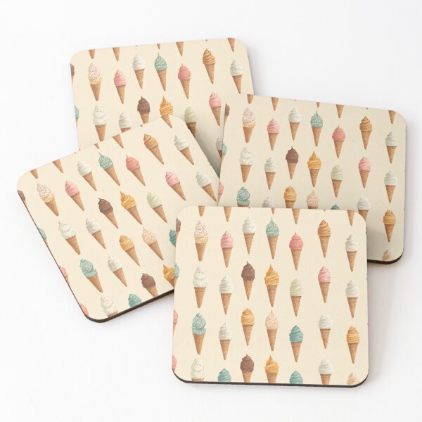 Item preview, Vintage Ice Cream Cone Pattern Sweet Summer Dessert designed and sold by NicolasGlowArt.
