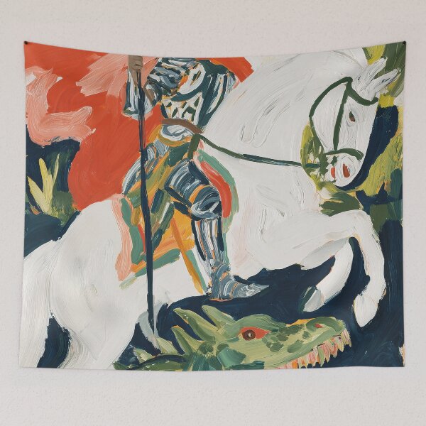 Item preview, Knight’s Dragon Duel at Sunset designed and sold by Venon28.