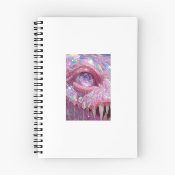 Item preview, Psychedelic Crystal Monster Eye - Iridescent Cosmic Horror Pink Eye Art designed and sold by StudioPixie.