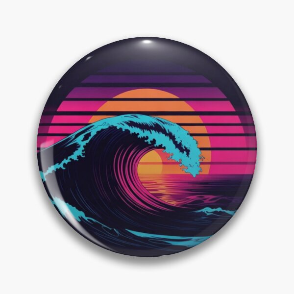 Item preview, Retro Synthwave Ocean Wave Neon Sunset Art Print designed and sold by Sky-bully.