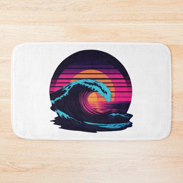 Item preview, Retro Synthwave Ocean Wave Neon Sunset Art Print designed and sold by Sky-bully.