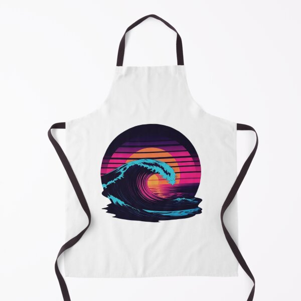Item preview, Retro Synthwave Ocean Wave Neon Sunset Art Print designed and sold by Sky-bully.