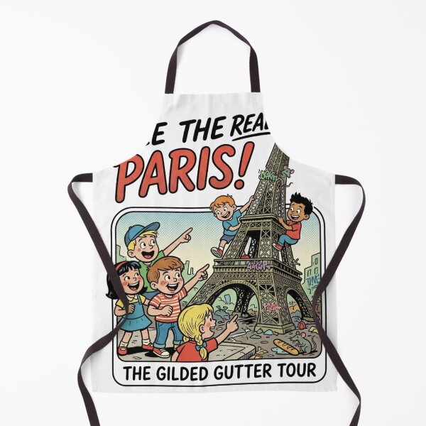Item preview, Vintage Kitsch Paris Kids Art Satire designed and sold by VelvetArchives.