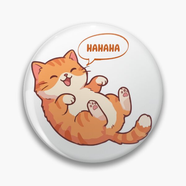 Artikelvorschau, Niedliche lachende Kawaii-Katze HAHAHA Lustiger Cartoon-Ästhetik-Aufkleber entworfen und verkauft von Pandey14.