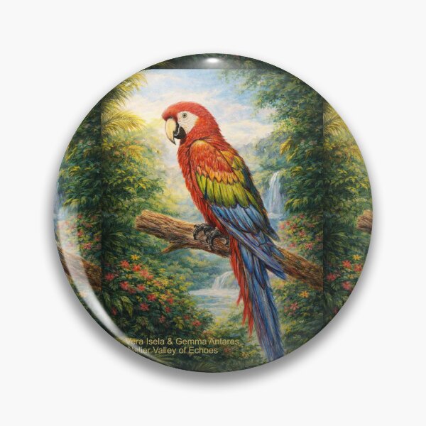 Item preview, Scarlet Macaw Guardian of the Living Canopy designed and sold by Art7Dimension.