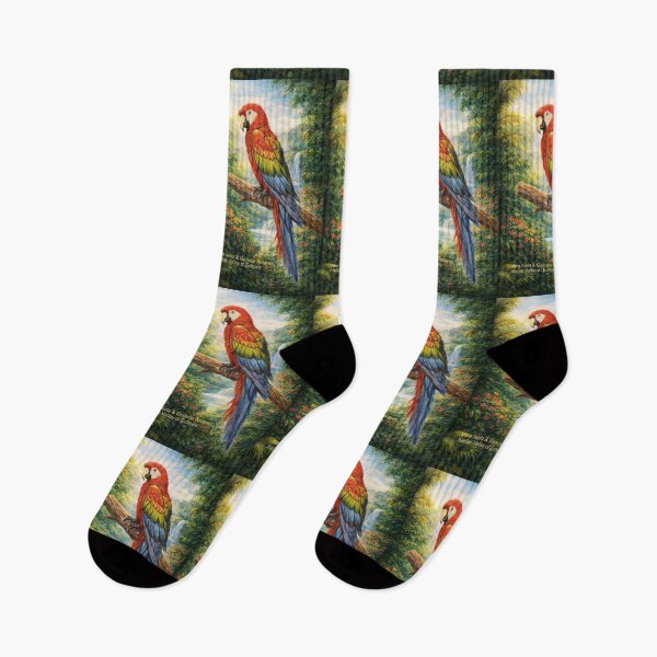 Item preview, Scarlet Macaw Guardian of the Living Canopy designed and sold by Art7Dimension.
