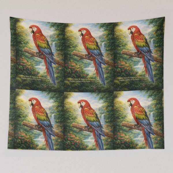 Item preview, Scarlet Macaw Guardian of the Living Canopy designed and sold by Art7Dimension.