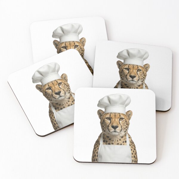 Item preview, Fast Food Chef Funny Cheetah Animal Cooking Humor Art designed and sold by LazyOwlStore.